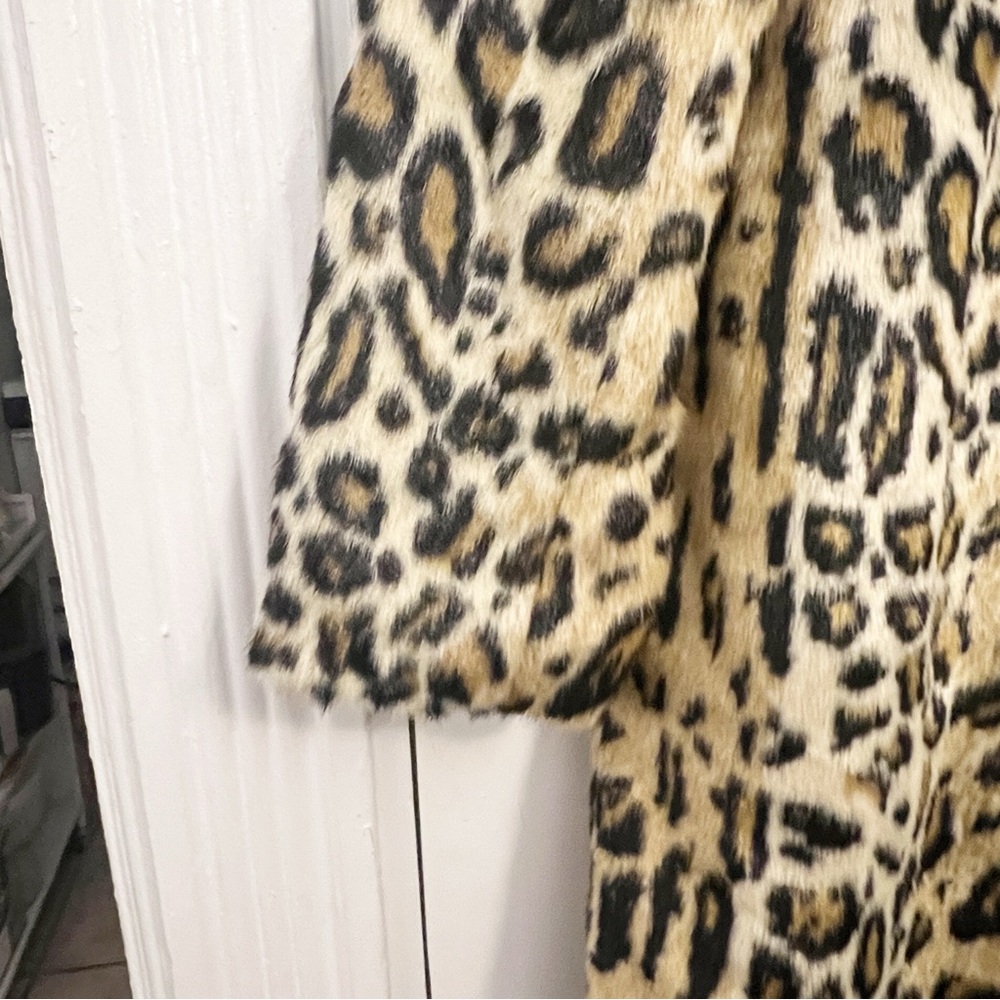 Alice + Olivia Nicholas Leopard Faux-Fur Coat - Size Large - Picture 5 of 8